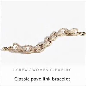NWOT J. Crew Classic Pave Link Bracelet